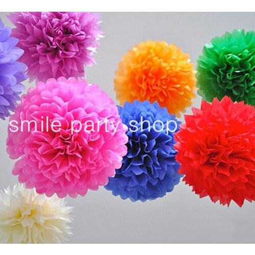 20PCS 10" 25CM Paper Pom Poms Ball-Enchanted Tissue Paper Pom Poms Ribbons-29 kinds color- Weddings, Woodland, Decorations