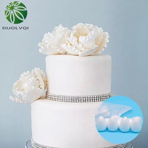 20pcs/Lot DIY Cake Dessert Decoration Molds Flower Modeling Accessories Sugar Fondant Oval Foam Flower Shape Tools Practical