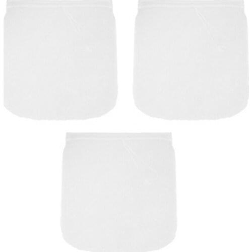 HOT 3Pcs 80 Micrometre Reusable Mesh Filter Bag Nut Milk Juice Coffee Yogurt Multipurpose Filter Strong Fine Nylon