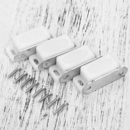 4pcs 41*17mm Magnetic Catch Door Catch Latch Magnet Suction Bar Silence Non-flapping Cupboard Wardrobe