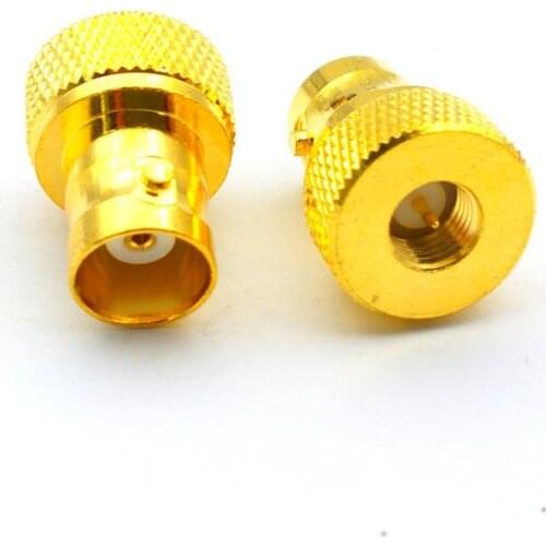 4pcs new brass Gold BNC female jack to sma male plug RF coax connector