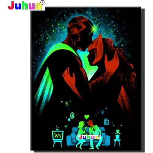 5D DIY Diamond Painting"Prince Kiss Princess"Cartoon Art Portrait Mosaic Full Square Round Drill Home Decor Childs Top Gift