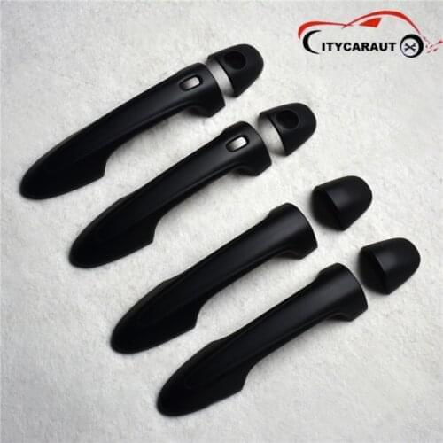 10pcs black handle cover for 2015 2016 2017 HILUX REVO handle trim door handle cover ABS black cover