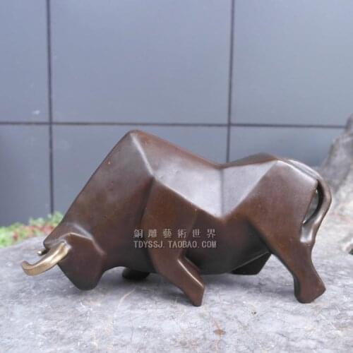 Abstract bovine copper sculpture crafts Spain abstract sculpture ornaments decorations gifts Home Furnishing head