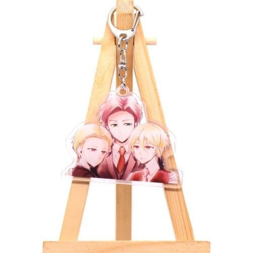 Anime Keychain Moriarty The Patriot James Moriarty Albert James Moriarty William Acrylic Keyring Strap Figure Hanging 6cm