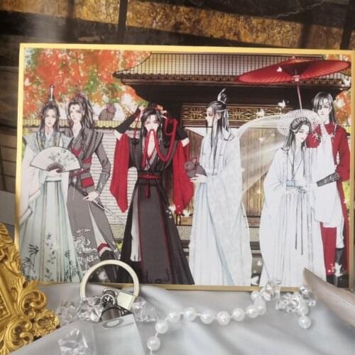 Mo Xiang Tong Xiu Mo Dao Zu Shi Heaven Officials Blessing Scumbag System Colored Paper Badge Brooch Pin BL Anime Doujin Around