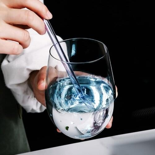 570ML High Temperature Resistant Glass Water Cup Starry Sky Wish Cup Dream Girl Heart Juice Milk Tea Warm Egg Cup