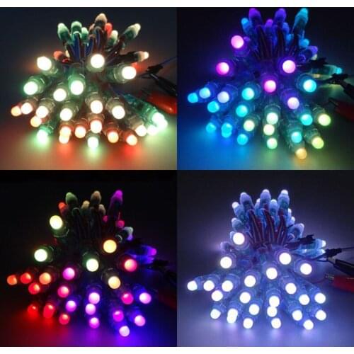 DC5V 12mm ws2811 IC Full Color led pixel module IP68 Waterproof Independently addressable Digital RGB Advertising lamp light