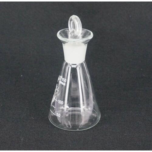 150ml Bell Mouth Flask Borosilicate Glass Conical With Stopper For Laboratory