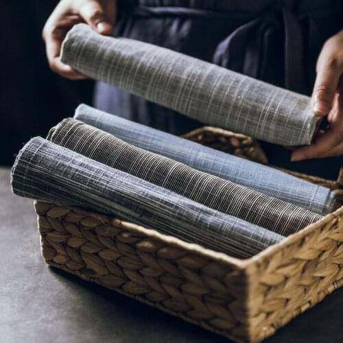 Daily tableware, dish, table mat, fabric, Japanese style simple rectangular heat insulation table mat, tablecloth, household tab
