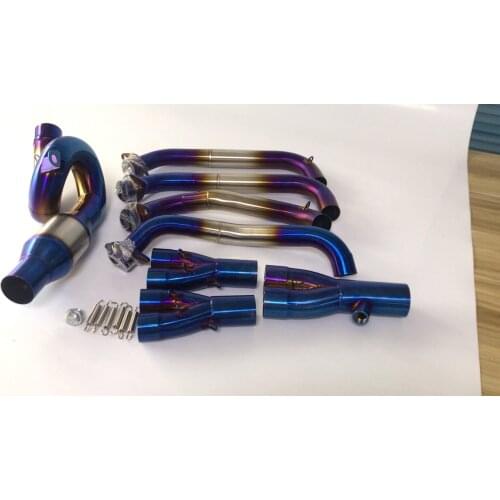 Twisted Motorcycle Exhaust Pipe For KAWASAKI Z900 Full Exhaust System Muffler Ninja 900 Moto Tube Exhaust