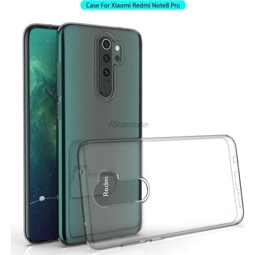 Clear Case for Xiaomi Redmi Note 8 Pro Transparent Soft TPU Shockproof Phone Case Redmi Note 8 Pro Protection Cover