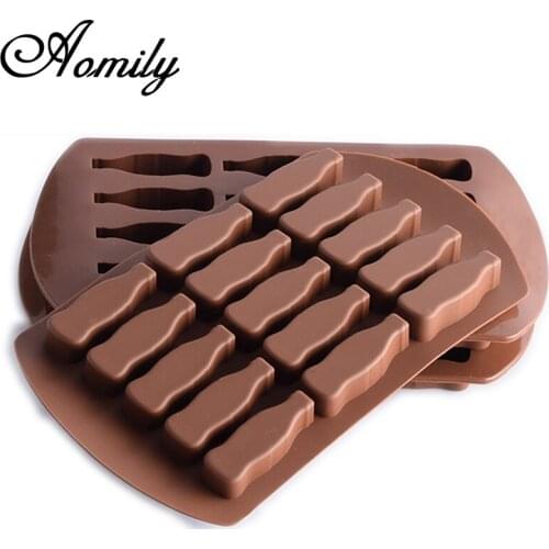 Aomily Cute Bottle Shaped Silicone Soap Candy Fondant Chocolate Ice lattice Mould Silicone Chocolate Cookies Cake Funny Mold