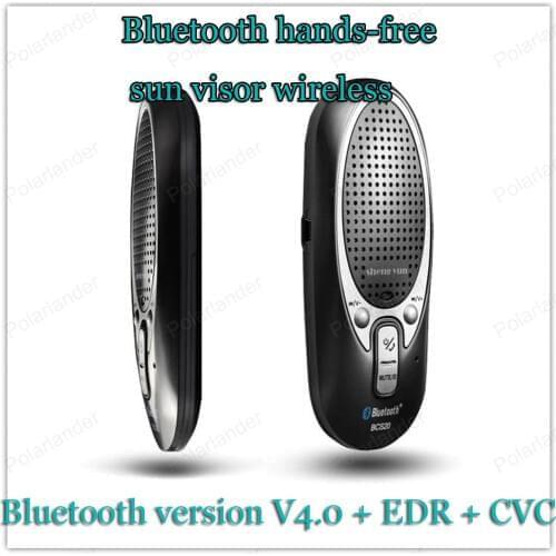 Mini car-styling Bluetooth V4.0+EDR MP3 Player with multi-functional car charger sun visor fine clip hands-free