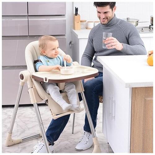 Multifunctional Dinner Chair Luxury Portable Folding Chair Baby Infant High Chair Plastic
