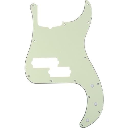 Musiclily Pro 5-String 13-Hole Contemporary P Bass Pickguard for Fender American Precision Bass, 3Ply Mint Green