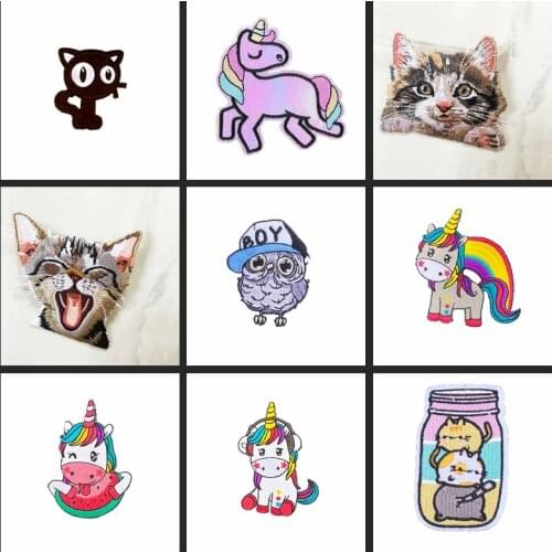 Diy Embroidered Patches For Clothing Elephant Anime Patch Iron On Patches On Clothes Stripe Sticker Jacket Applique Patch Shirt