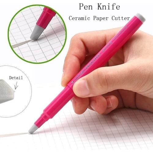Fromthenon Japan Creative Paper Pen Knife Wear-Resisting Newspaper Hand Book Paper Cutter Tape Ceramic Blade Cutting Knives 13cm