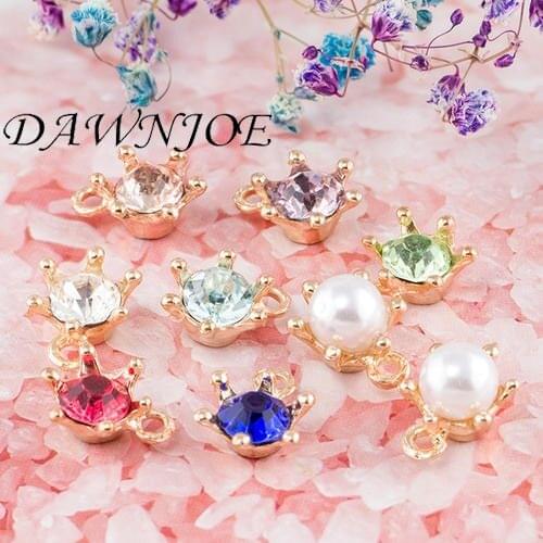 11x15mm Fashion Colorful Crystal Rhinestone Pendant DIY Making Earrings Necklace UV Charms Key Pendant Jewelry Finding