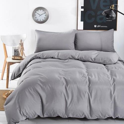 Simple Quilt Cover Bed Cover Pillowcase For Girls Solid Color pościel 200x200 Duvet Cover King Size And Pillowcase