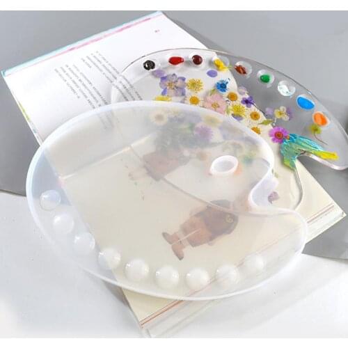 Crystal Palette Painting Drawing Board Resin Casting Mold Paint Tray Silicone Mold DIY Creative Epoxy Casting Molds Jewelry