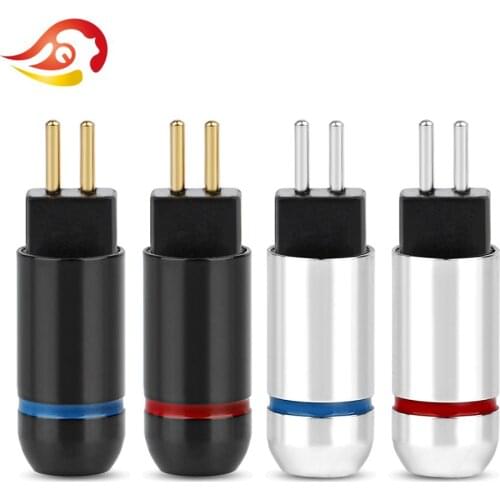 QYFANG 0.78mm Earphone Pins Audio Jack Rhodium Plated Plug For W4R UM3X UE11 UE18 JH13 JH16 Headset Wire Connector Metal Adapter