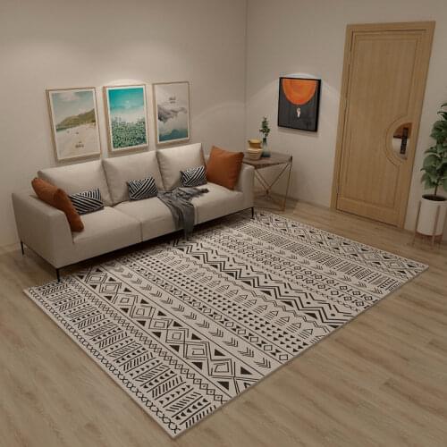 Nordic Style 160*230cm Large Carpets White Black Kilim Rugs for Living Room Modern Bedroom Bathroom Floor Carpets Kitchen Mats