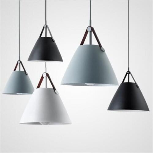 Modern Nordic Metal Pendant Light for Dining Room Foyer Bedside Bar Suspended Lighting Fixtures Hanging Lamp Dia 27/36cm 2321