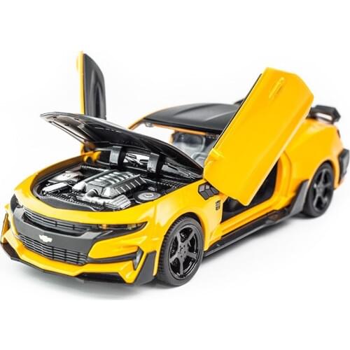Flashing Light 1:32 Sports Car Alloy Diecast Model Car Toy 5 Color Pull Back For Kids Birthday Christmas Gift