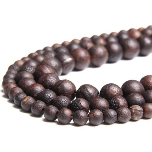 Dark Brown Vintage Natural Stone Beads 6mm 8mm 10mm Tibetan Agates Loose Spacer Beads for Jewelry Making DIY Bracelet Necklace