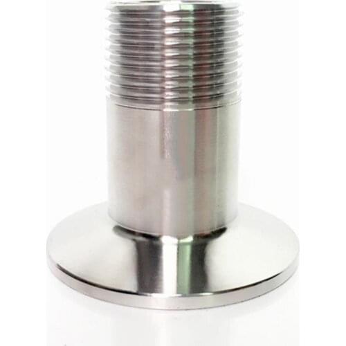 1-1/4" BSPT Male x 1.5" Tri Clamp SUS 304 Stainless Steel Sanitary Coupler Fitting Homebrew Beer