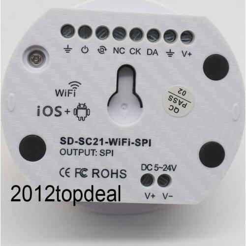 WiFi SPI RGB LED Pixel Strip WiFi Controller Support WS2811 WS2812B TM1809 TM1812 LPD6803 WS2801 UCS1903 TLS3001 IC DC5-24V 10A