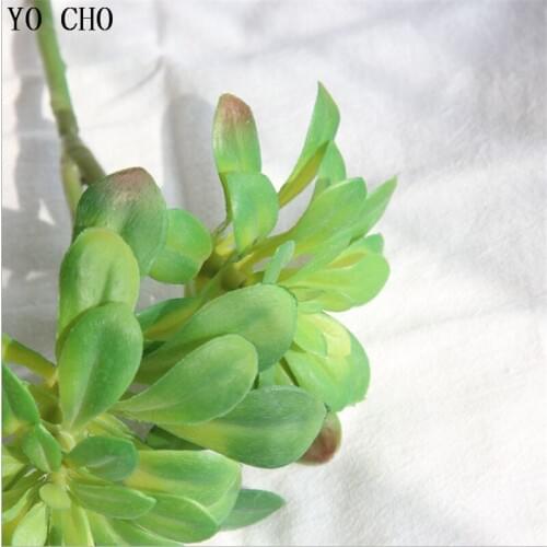 YO CHO 1PC Artificial Succulent Hair Artist Flower Wall Home Decoration DIY Fake Indoor Succulent Plants Christmas Decor Grass
