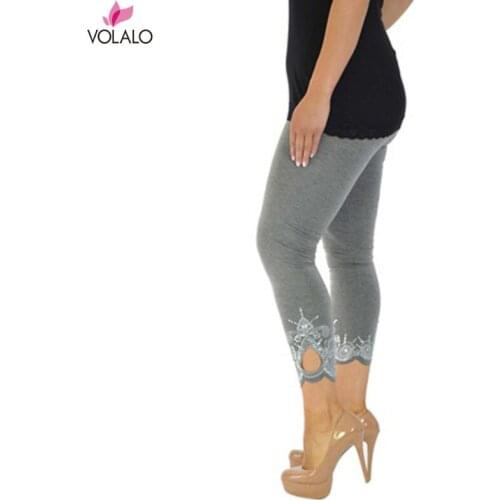 Plus Size Women Hot Pants Casual Calf-Length Pants Loose Print Trouser Lace Big Size Slim Casual Pants Pants