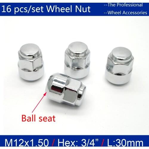 16 PCS M12x1.5 30mm Ball seat wheel acorn nut for wheel of honda series,accord,CRV, crosstour, odyssey