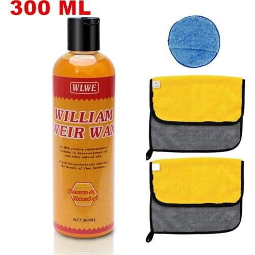 300 ML Wood Care Seasoning Beewax Furniture Floor Maintenance Wax Cleaning Refurbishing Kit Set