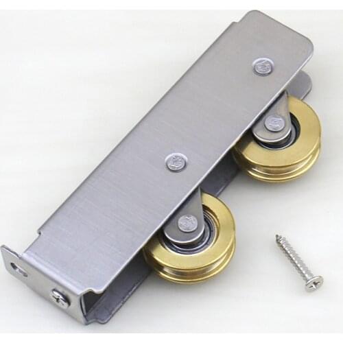 90-Type Sliding Door Plastic Steel Window Pulley Aluminum Alloy Windows Brass Wheel Muted Roller House Hardware