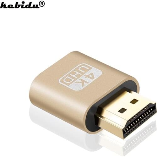 1pcs VGA Virtual Display Adapter HDMI-compatible 1.4 DDC EDID Dummy Plug Headless Ghost Display Emulator Video card Lock plate