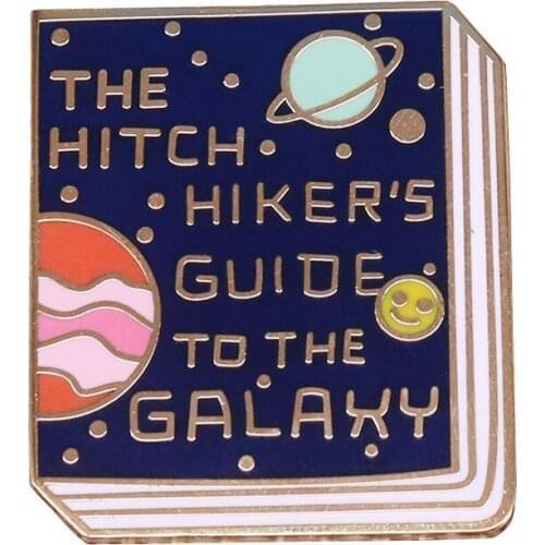 Hitchhikers Guide To The Galaxy Enamel Pins Brooch Guide Book Lapel Pin Gift