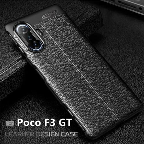 For Cover Xiaomi Poco F3 GT Case For Poco F3 GT Capas Back Shockproof Back Bumper TPU Soft Leather For Fundas Poco F3 GT Cover