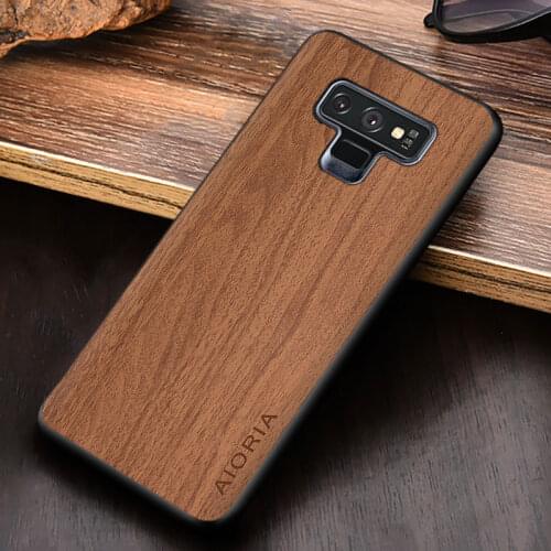 Wooden pattern case for Samsung Galaxy Note 9 soft TPU silicone&PC& wood PU leather skin covers coque fundas for Samung Note 9