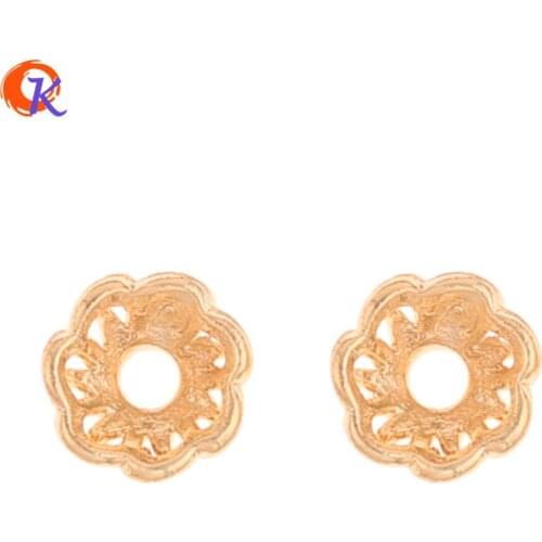 Cordial Design 50Pcs 8*8MM Jewelry Accessories/Hand Made/DIY Jewelry Making/Genuine Gold Plating/Earrings Findings Component