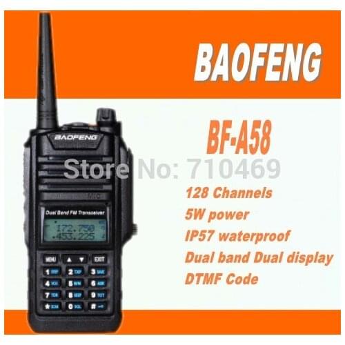 DHL freeship+2sets/lot BAOFENG BF-A58 Marine Dualband Vhf Uhf Waterproof Radio Scan Handheld Professional Radio Communication