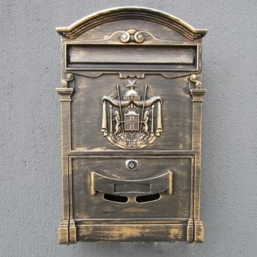 Hot Sale Four Color European mailbox mail box Iron-Mail box Fashion Vintage Bucket tin Newspaper box Post Letter Box aluminium
