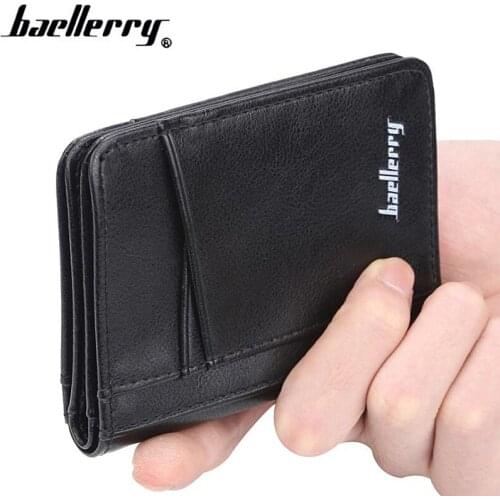 Fashion Men Driving License Card Holder PU Leather Thin Bifold Wallet Men Mini ID Coin Pockets Business Male Clutch bag Purse
