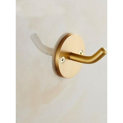 Bathroom Brass Wall Hook Coat Towel Hooks For Bathroom Gold Copper Kitchen Hook Clothes Hook
