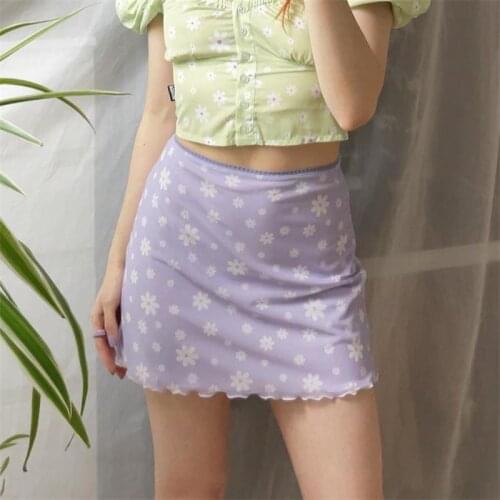 Summer Purple Y2K Straight Skirts Women Harajuku Summer Skinny Print Skirt Aesthetic 2000s Short Sexy Skirt Cute Mini Skirt