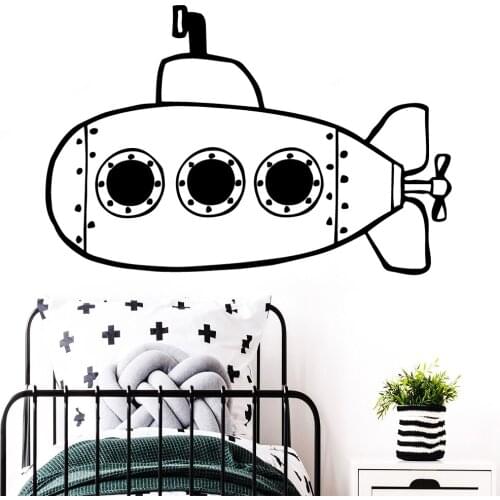Cartoon Submarine Wall Sticker Pvc Wall Art Stickers Modern Fashion Wallsticker For Kids Rooms Decor Pvc Wall Decals