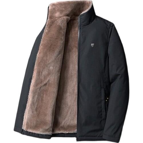 Fleece Jacket Men 's Warm Thick Windbreaker High Quality Fur Collar Coat Plus Size M-5XL Brand Fashion Winter Fleece Parkas