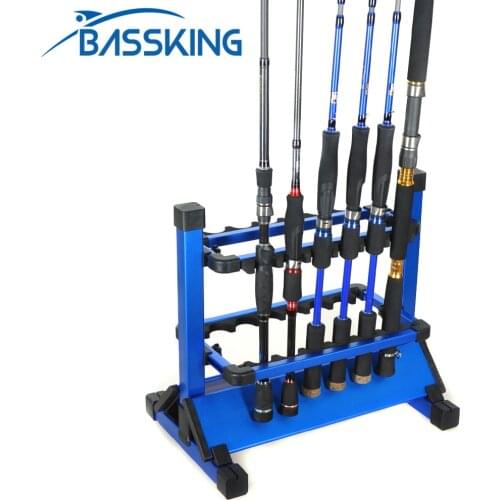BASSKING Fishing Rod Holder Set 12Pcs Fishing Rods Light Aluminum Lure Rod Rack Fishing Tackle Carp Fishing Pesca Fishing Tool